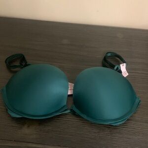 Victoria's Secret BOMBSHELL new heavily padded Deep Teal Bra 32D nwt 1 30